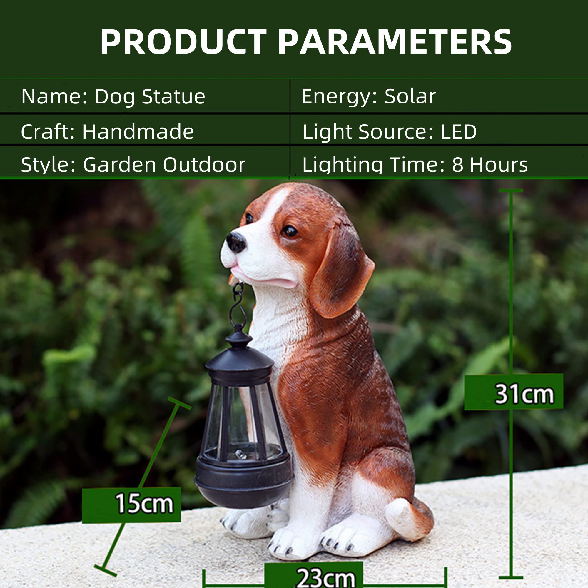 Amazon.co.jp: ソーラーライト付き屋外犬像 - ソーラーランタン付き